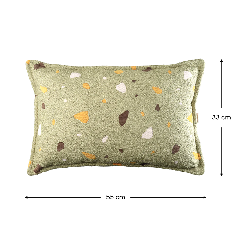 Wigiwama  Kissen  'Terrazzo Bolster' Moss