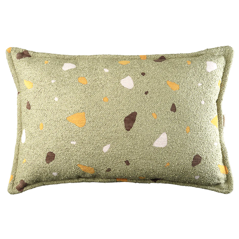 Wigiwama  Kissen  'Terrazzo Bolster' Moss
