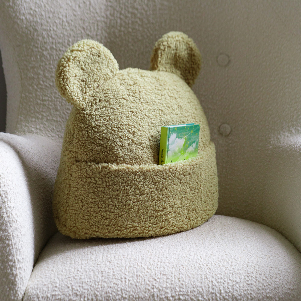 Wigiwama Kissen mit Tasche 'Teddy'  Matcha