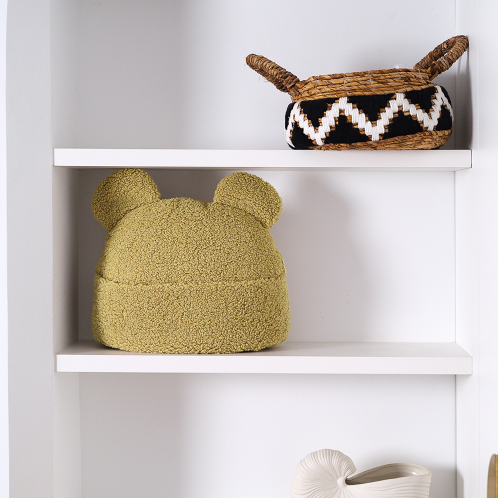 Wigiwama Kissen mit Tasche 'Teddy'  Matcha
