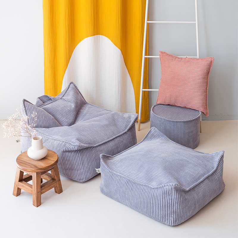 Wigiwama  Quadratischer Ottoman  Blueberry Blue - Online MY SNOWFLAKE