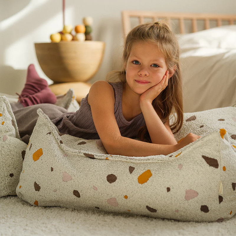 Wigiwama Pouf carré « Terrazzo » Marble