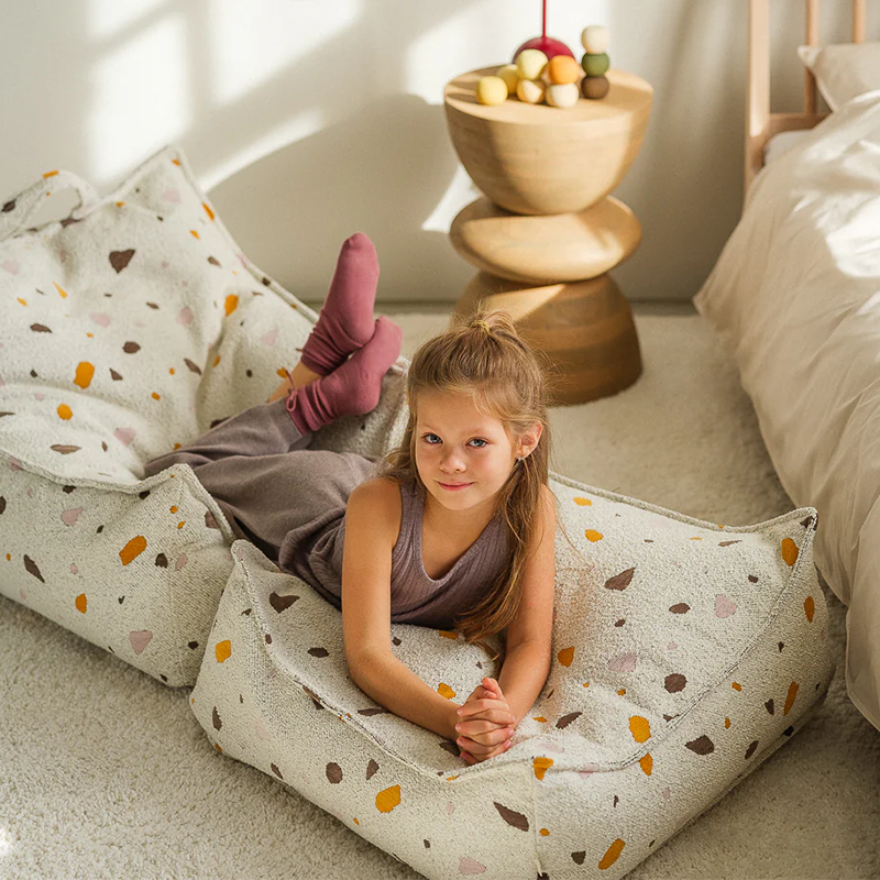 Wigiwama Pouf carré « Terrazzo » Marble