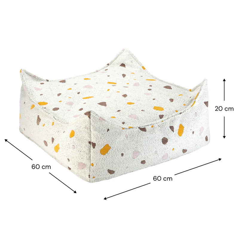 Wigiwama Pouf carré « Terrazzo » Marble