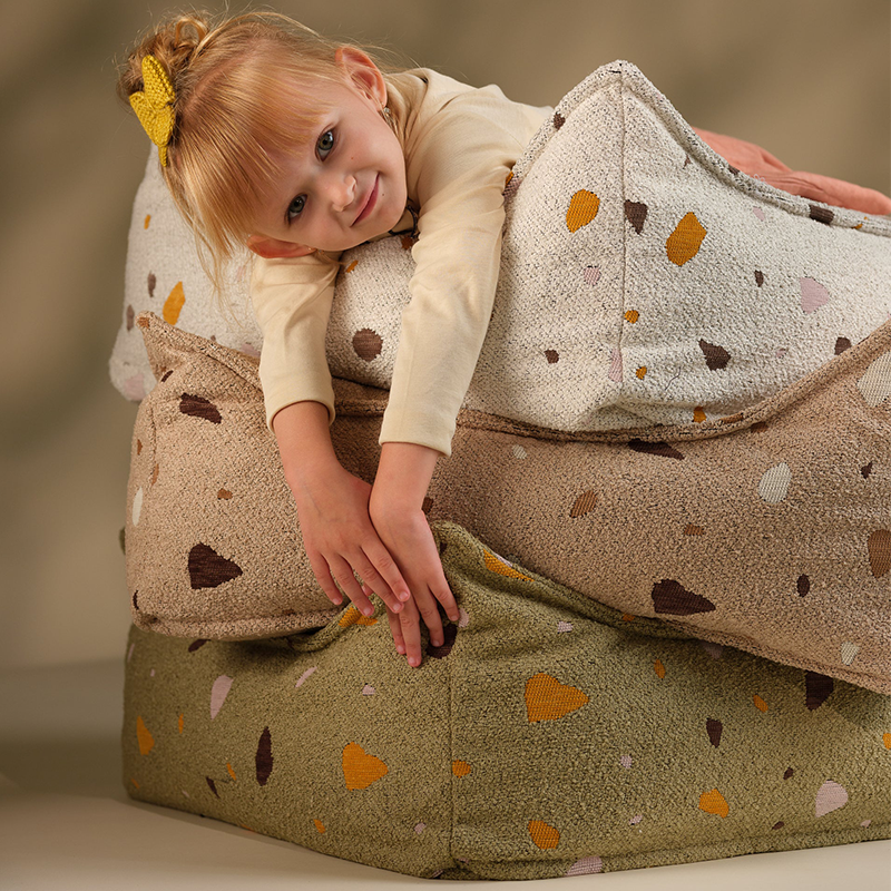 Wigiwama Pouf carré « Terrazzo » Marble
