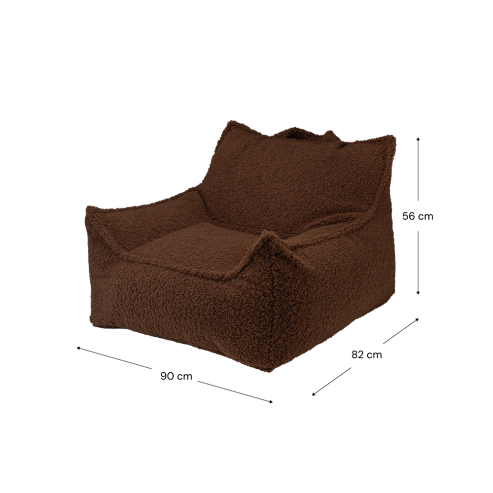 Wigiwama  Sessel für Teenager 'Club' Warm Hazel