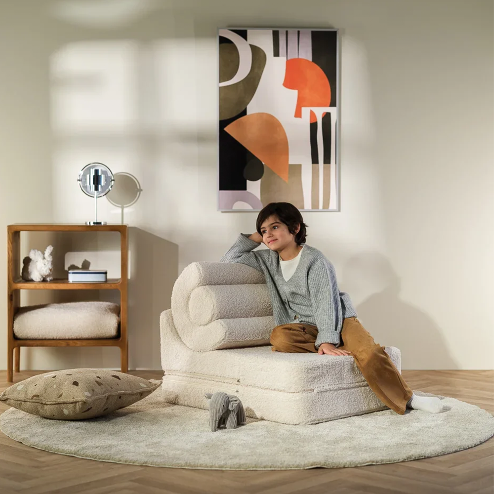 Wigiwama Aufklappbarer Kindersessel  'Flipster'  Cream White