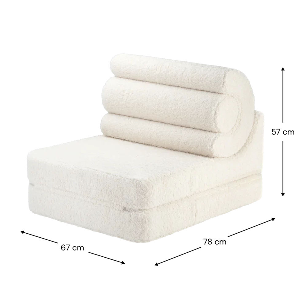 Wigiwama Aufklappbarer Kindersessel  'Flipster'  Cream White