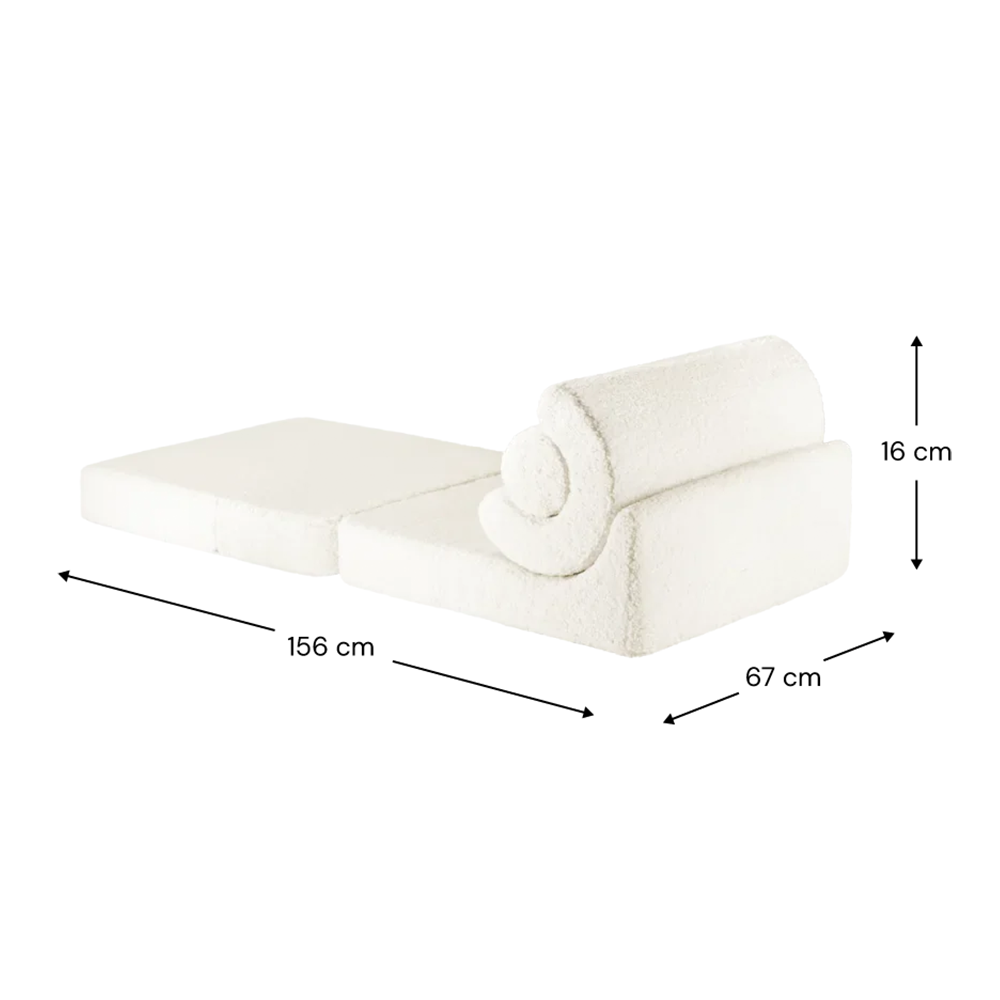 Wigiwama Aufklappbarer Kindersessel  'Flipster'  Cream White