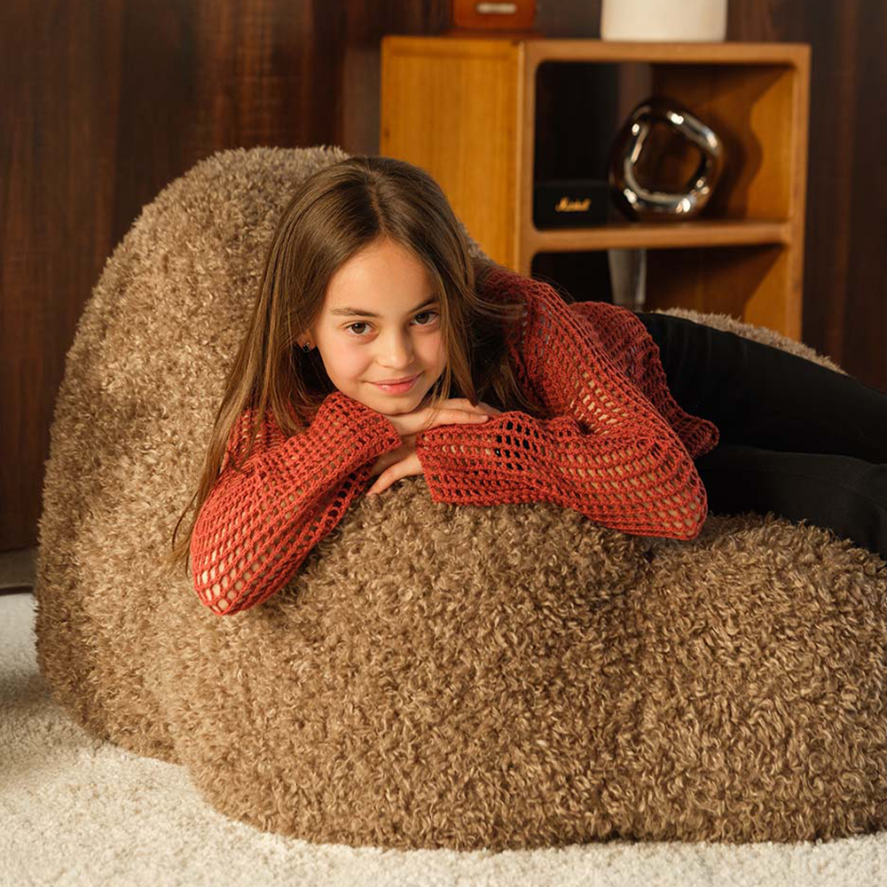 Wigiwama  Sessel für Teenager 'Momo' Truffle