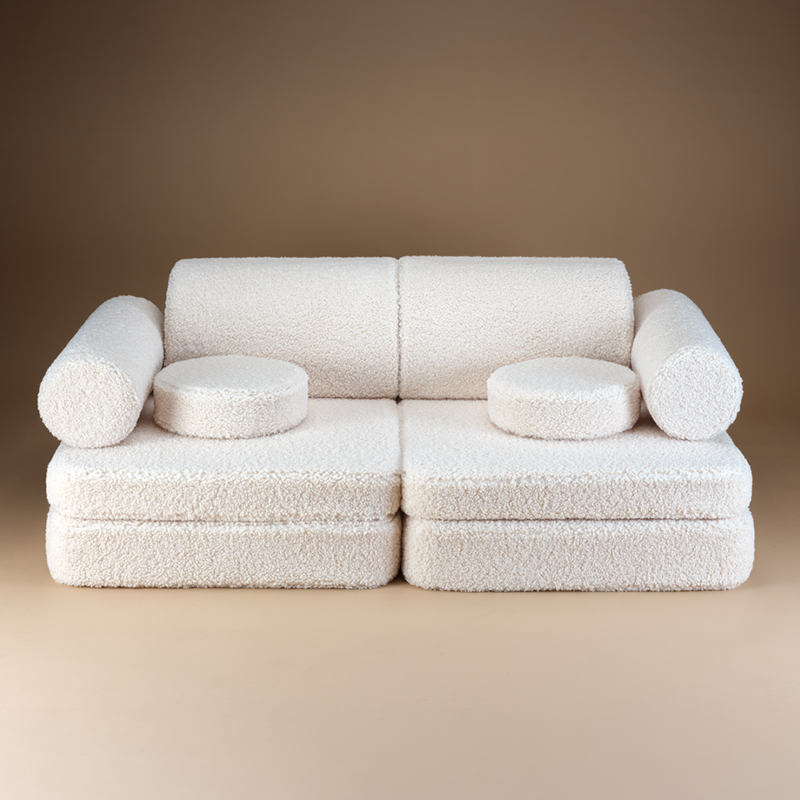 Wigiwama Sofa Teddy Settee Cream White - Online MY SNOWFLAKE