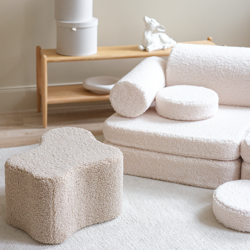 Wigiwama Sofa Teddy Settee Cream White - Online MY SNOWFLAKE