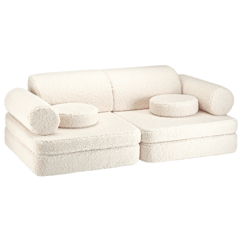 Wigiwama Sofa Teddy Settee Cream White - Online MY SNOWFLAKE