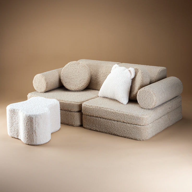 Wigiwama Sofa Teddy Settee Biscuit - Online MY SNOWFLAKE