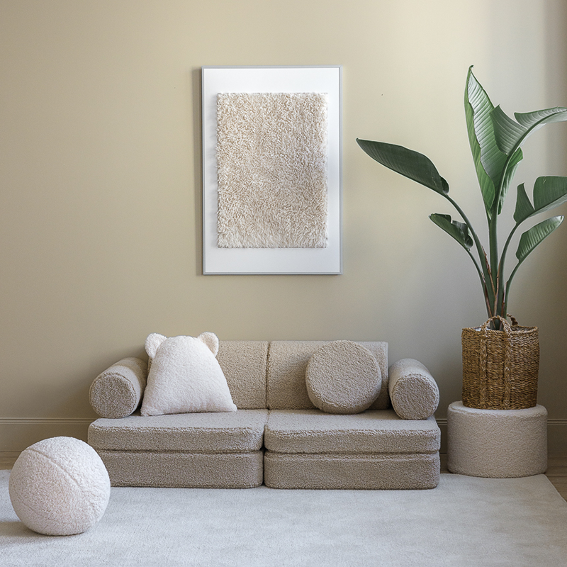Wigiwama Sofa Teddy Settee Biscuit - Online MY SNOWFLAKE