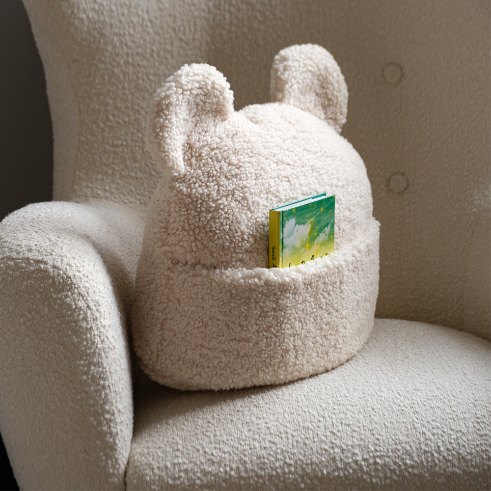 Wigiwama Kissen mit Tasche 'Teddy'  Cream White