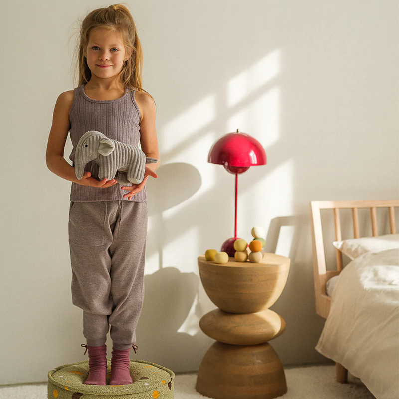 Wigiwama Pouffe 'Terrazzo' Moss
