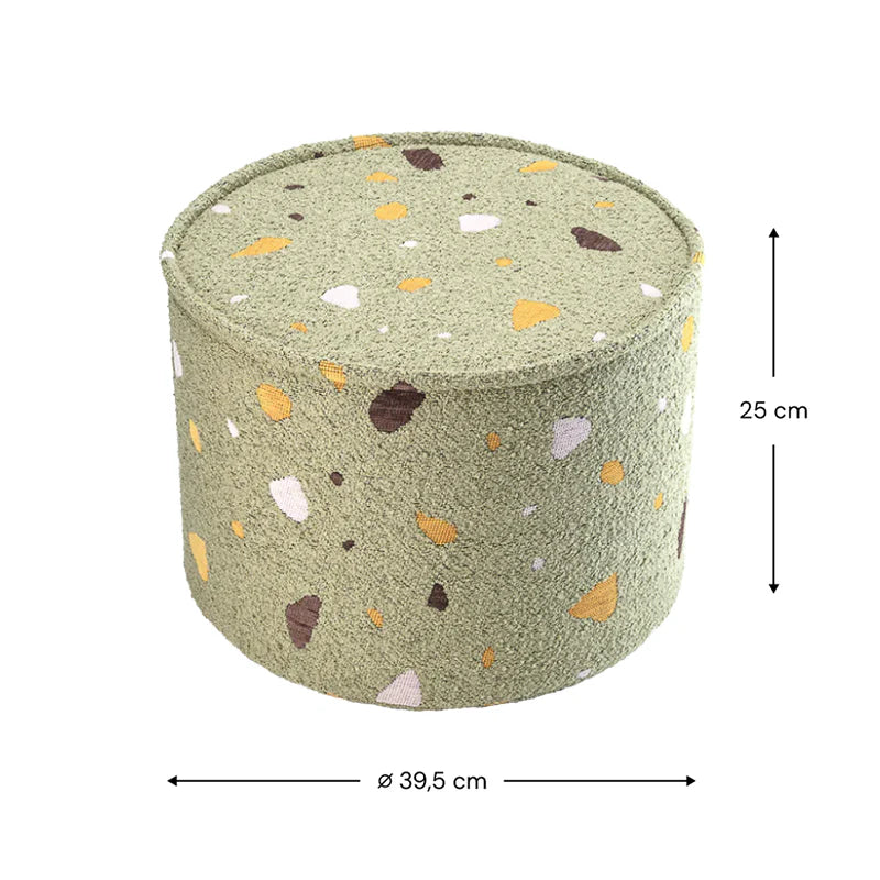 Wigiwama Pouffe 'Terrazzo' Moss