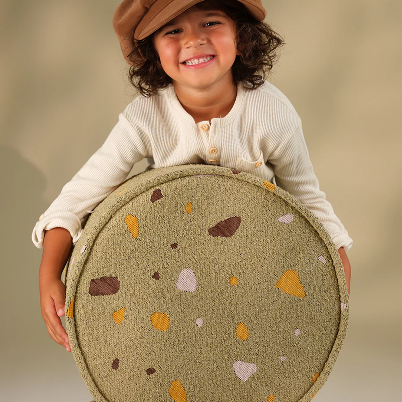 Wigiwama Pouffe 'Terrazzo' Moss