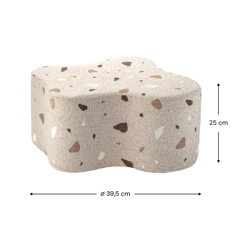 Wigiwama Pouf 'Terrazzo Cloud' Sable