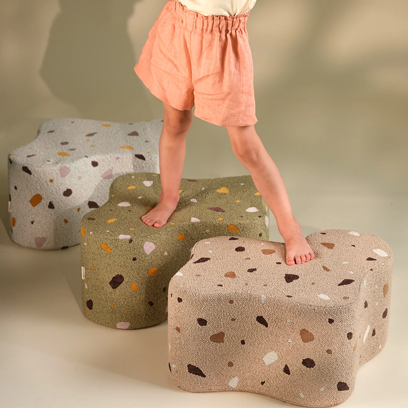 Wigiwama Pouf 'Terrazzo Cloud' Sable
