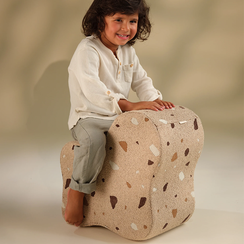 Wigiwama Pouf 'Terrazzo Cloud' Sable