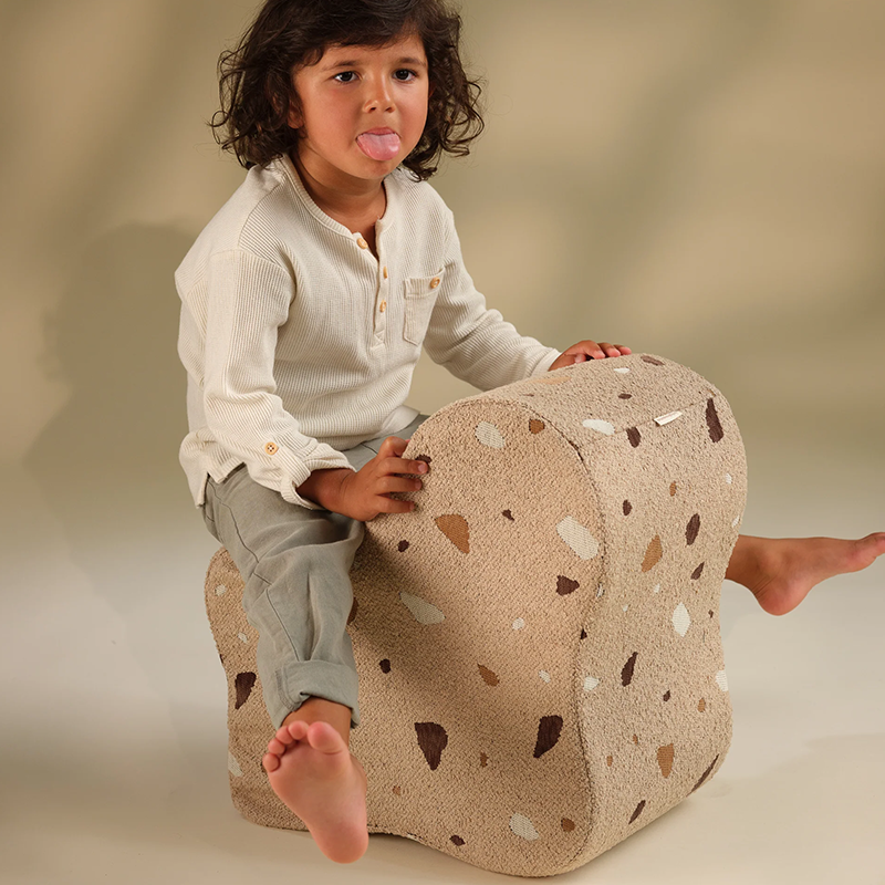 Wigiwama Pouf 'Terrazzo Cloud' Sable
