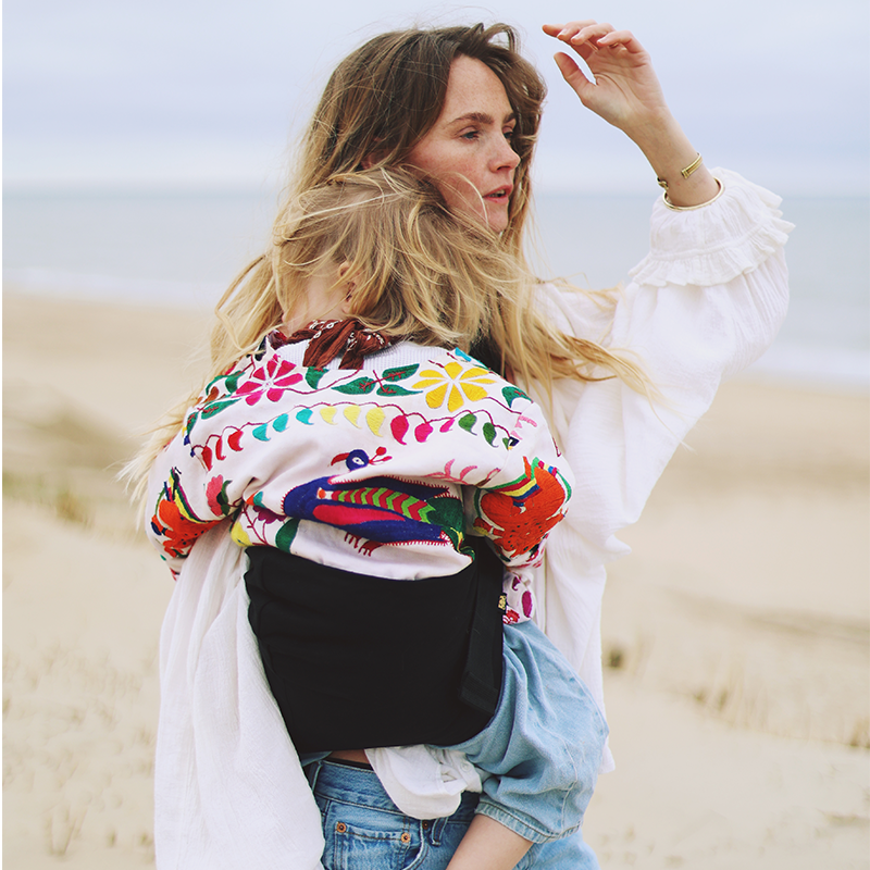 Porte-bébé Wildride pour tout-petits Black Linen