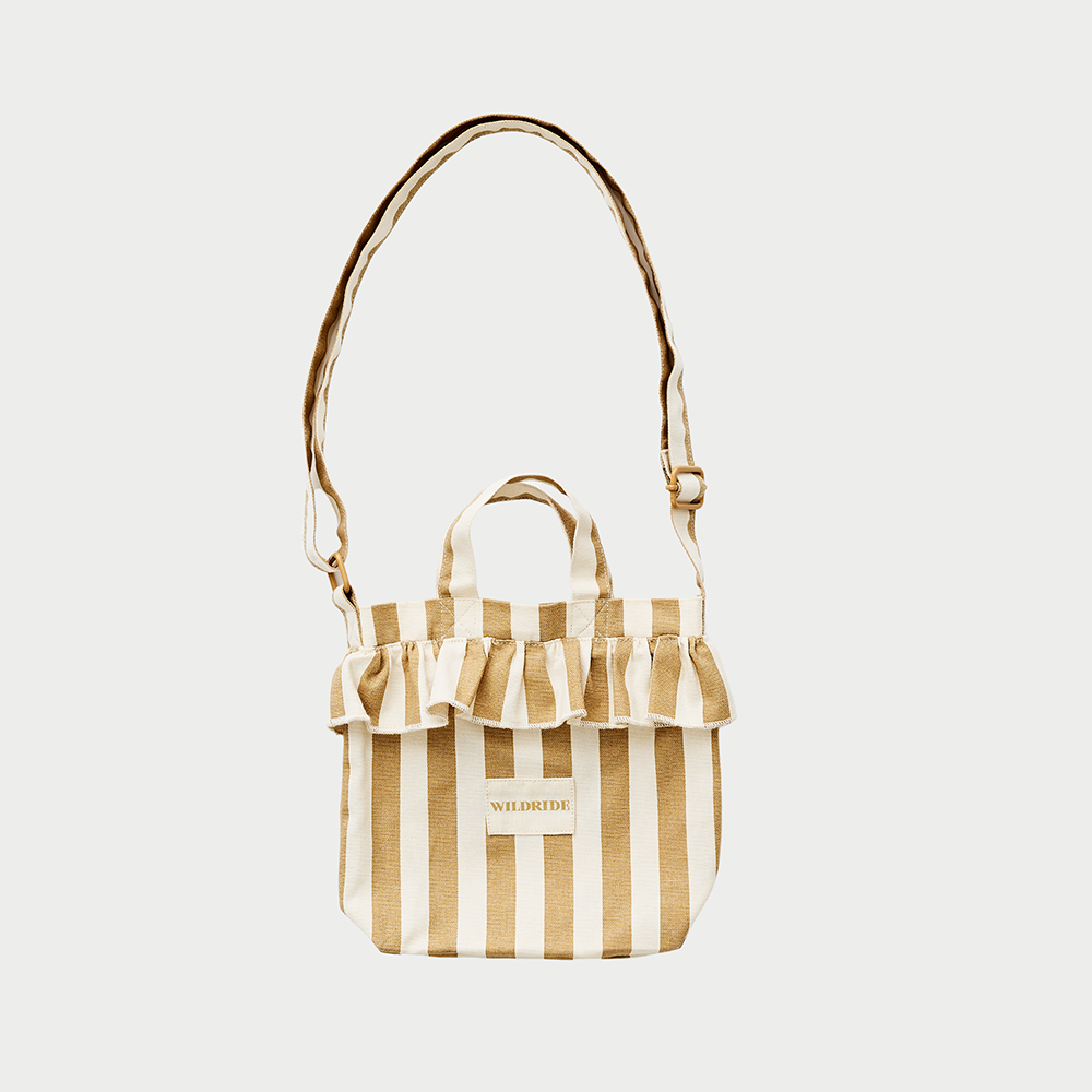 Wildride Mini Shoulder Bag 'Ruffle' Beige Stripe