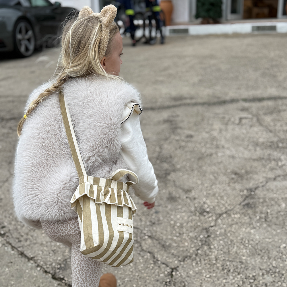 Wildride Mini Shoulder Bag 'Ruffle' Beige Stripe