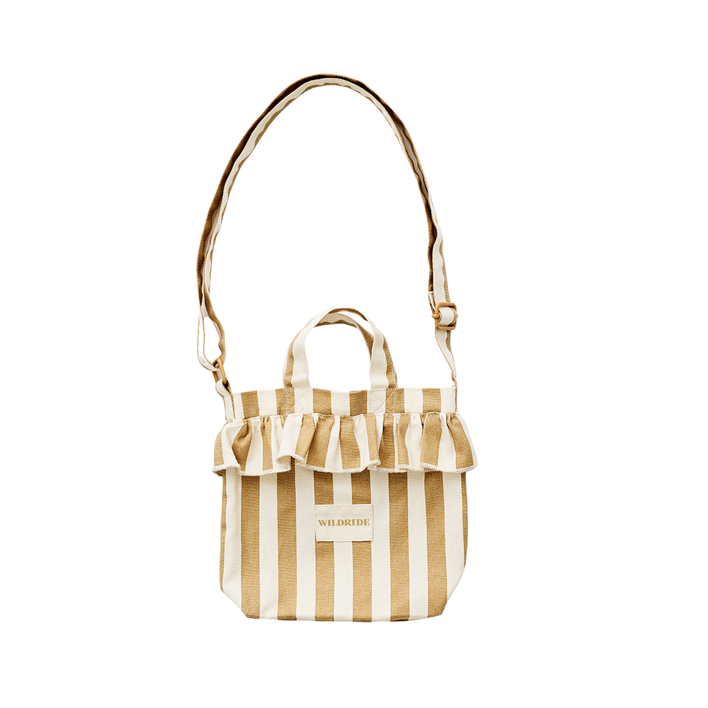 Wildride Mini Shoulder Bag 'Ruffle' Beige Stripe