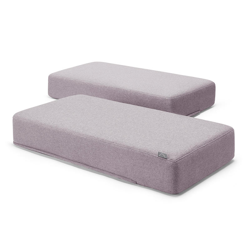 Wonderwuzz Gästebettmodul für Erwachsene für das Spielsofa 'OH SO SOFY' in der Farbe Lilafee in zwei Teilen. 