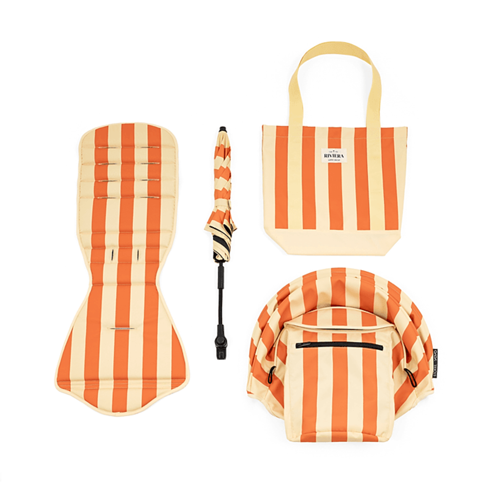 Stokke®  YOYO³ 6+ 'Riviera Collection' Summerkit mit Bezug, Sonnenschirm und Beach Bag Capri