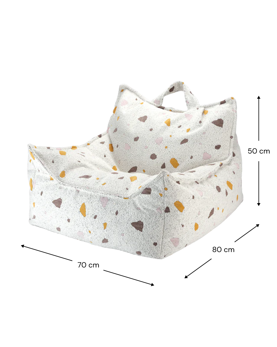 Wigiwama  Sitzsack Beanbag 'Terrazzo' Marble - Online MY SNOWFLAKE