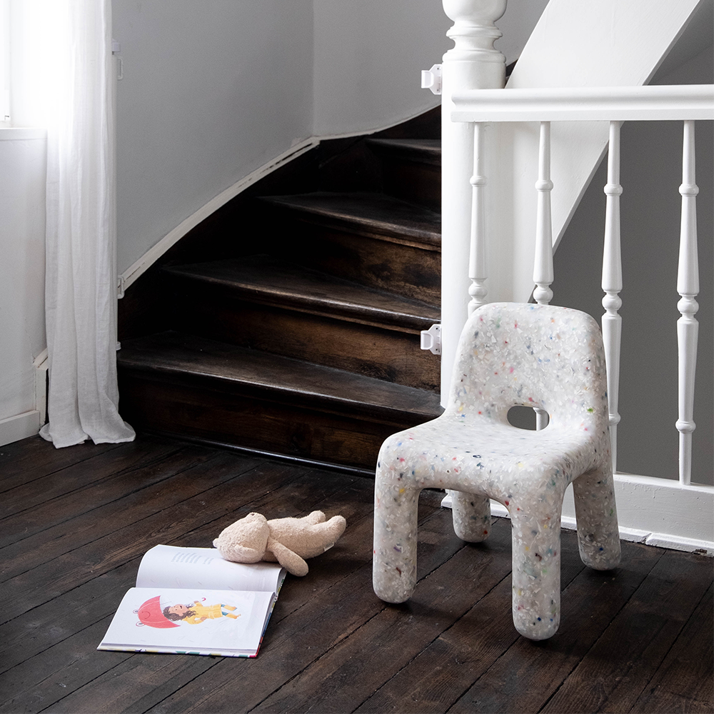 Chaise enfant EcoBirdy 'Charlie' blanc cassé