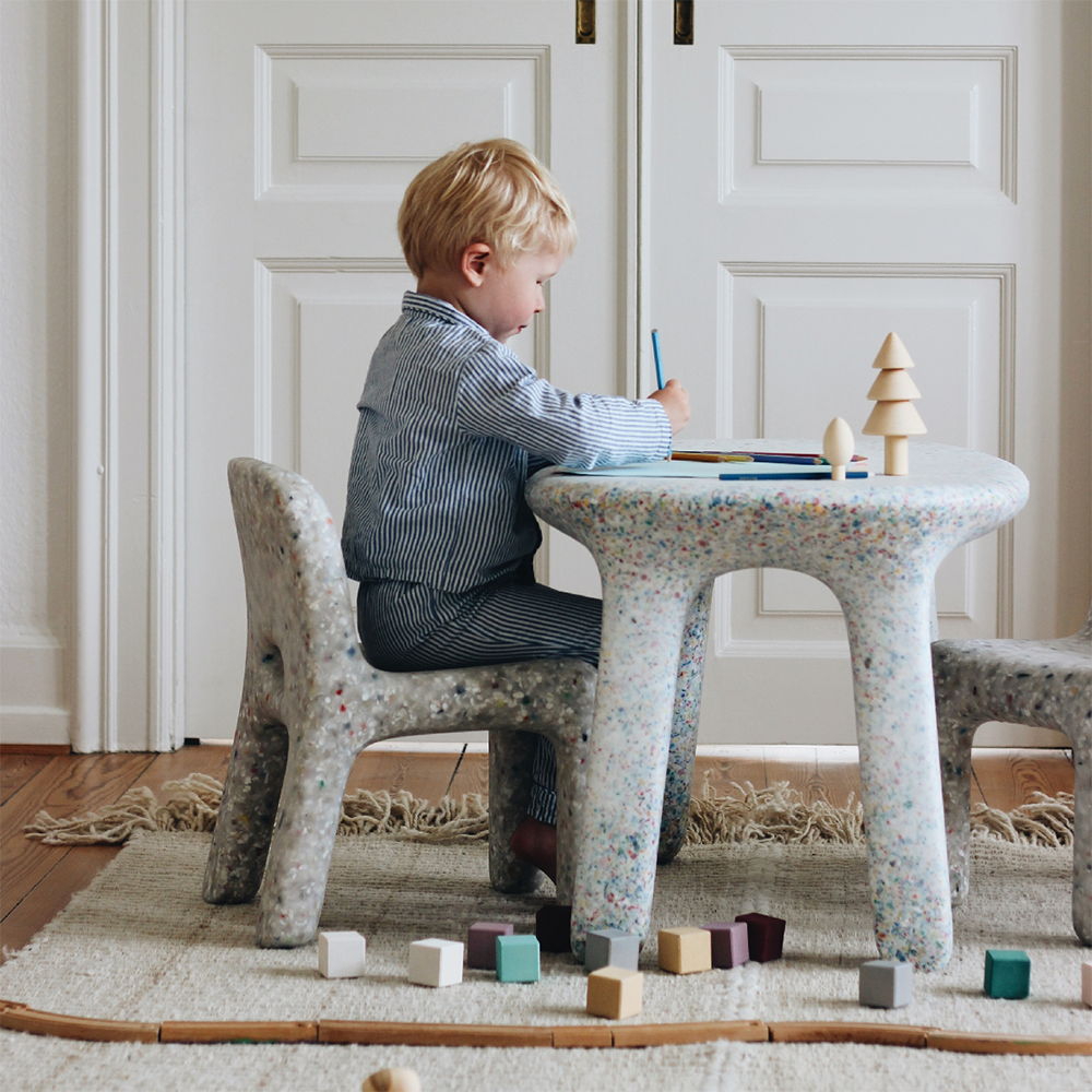 Chaise enfant EcoBirdy 'Charlie' blanc cassé