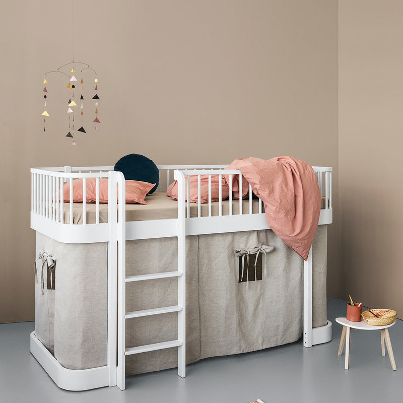 Oliver Furniture  Umbauset Wood Original Einzelbett/Juniorbett zum Halbhohen Hochbett  Weiss