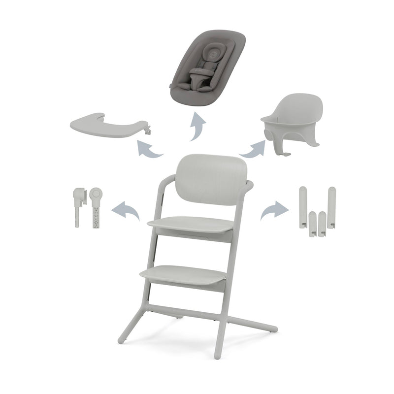Cybex Lemo 4-in-1 Hochstuhl Suede Grey - Online MY SNOWFLAKE