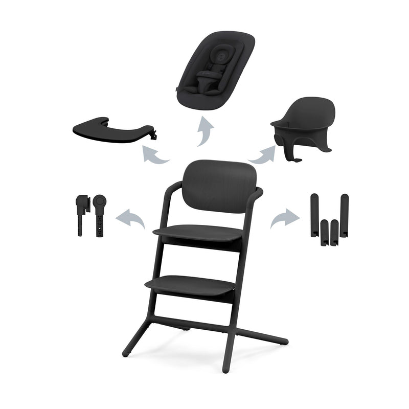 Cybex Lemo 4-in-1 Hochstuhl Stunning Black - Online MY SNOWFLAKE