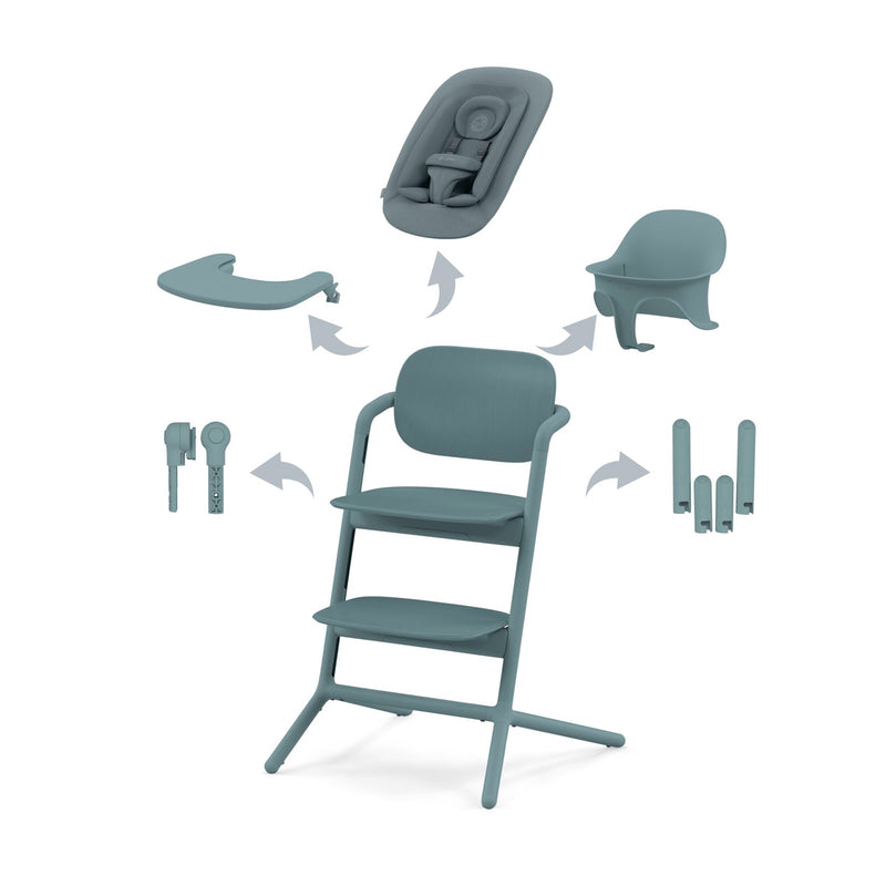 Chaise haute Cybex Lemo 4-en-1 Stone Blue