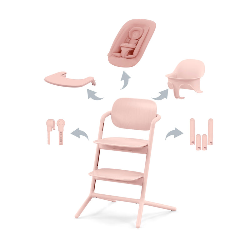 Chaise haute Cybex Lemo 4-en-1 Pearl Pink