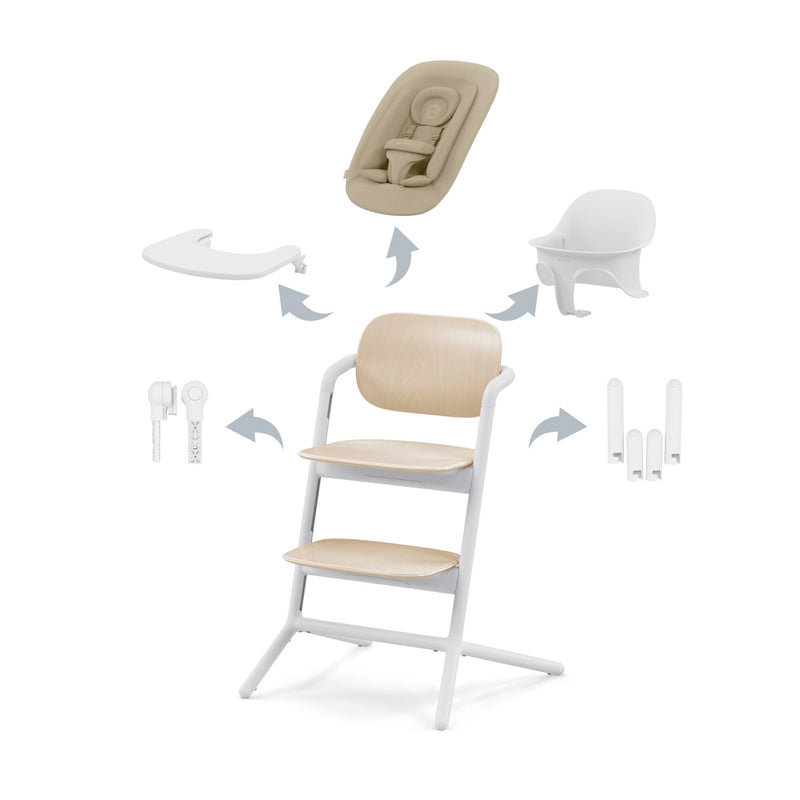 Cybex Lemo 4-in-1 Hochstuhl Sand White - Online MY SNOWFLAKE