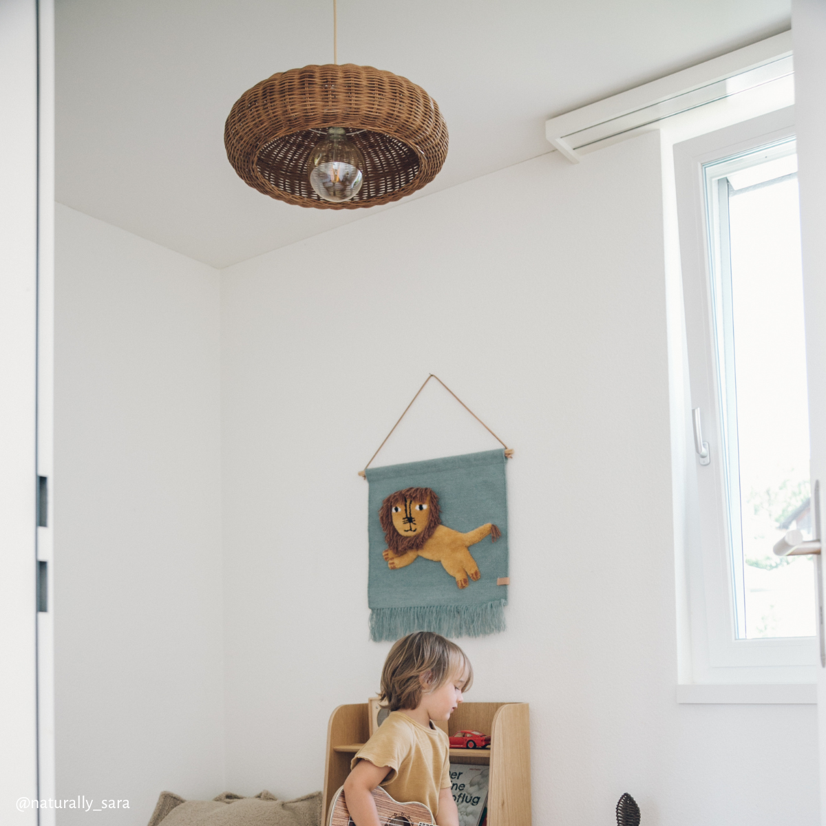 Ferm Living Lampe en rotin « Disc » Naturel