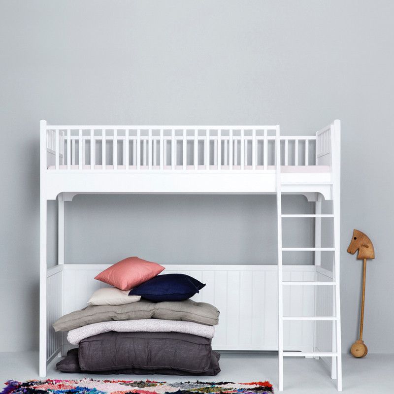 Oliver Furniture <br/> Hochbett Seaside <br/> Weiss 90 x 200 cm,Hochbetten, Oliver Furniture - SNOWFLAKE kindermöbel concept store