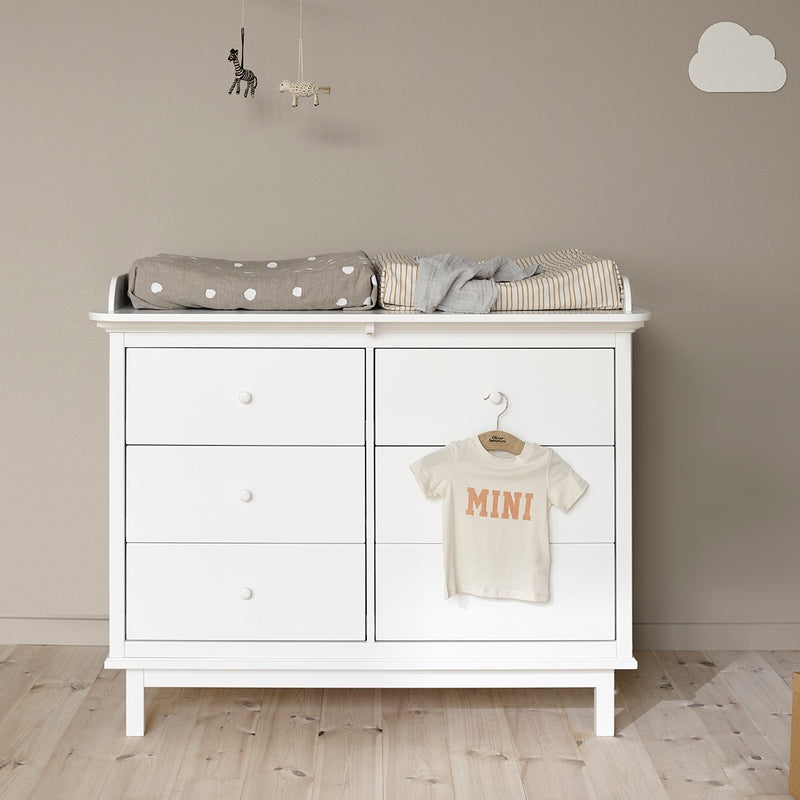 Oliver Furniture Seaside Changing Unit with 6 Drawers White