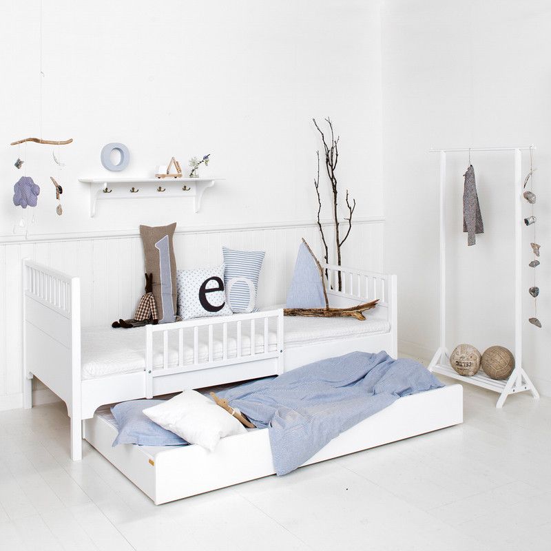 Oliver Furniture <br/> Ausziehbett Seaside <br/> Weiss 94 x 182 cm,Ausziehbetten, Oliver Furniture - SNOWFLAKE kindermöbel concept store