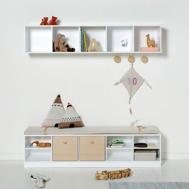Oliver Furniture <br/> Regal 5x1 Fächer Wood <br/> Weiss,Regale, Oliver Furniture - SNOWFLAKE kindermöbel concept store
