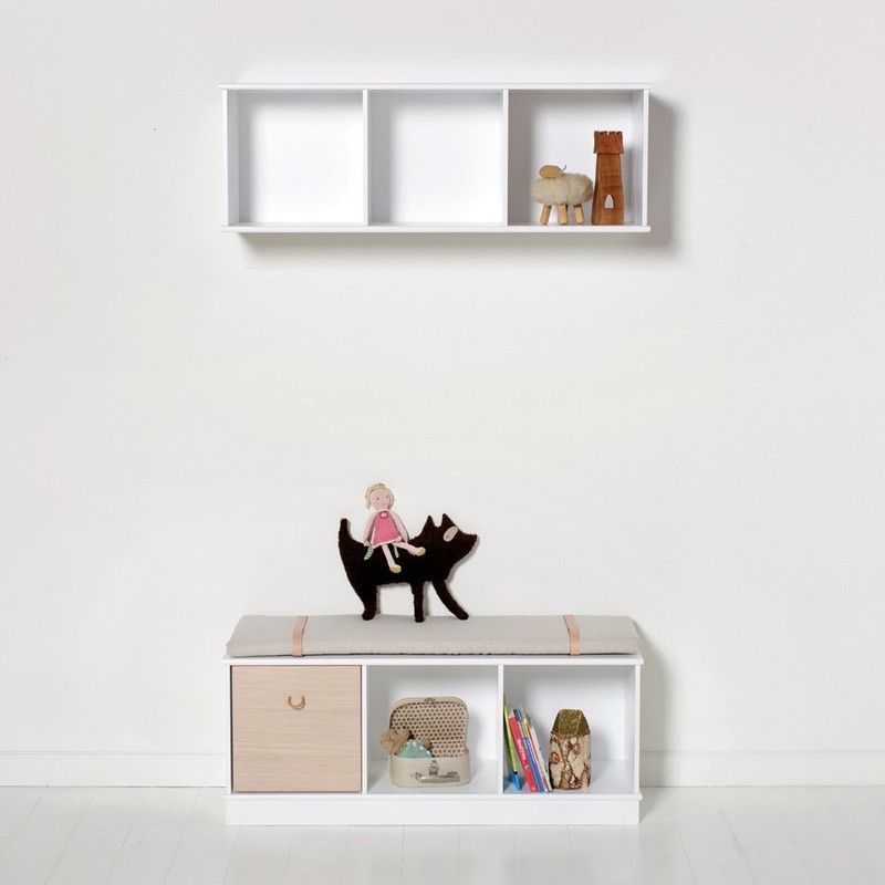 Oliver Furniture <br/> Wandregal 3x1 Fächer Wood <br/> Weiss,Regale, Oliver Furniture - SNOWFLAKE kindermöbel concept store