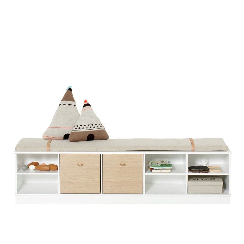 Oliver Furniture <br/> Regal 5x1 Fächer Wood <br/> Weiss,Regale, Oliver Furniture - SNOWFLAKE kindermöbel concept store
