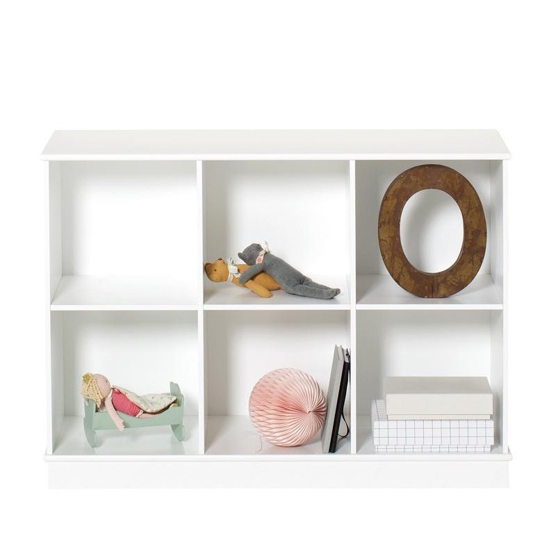 Oliver Furniture  Wood Standregal 3x2 Fächer m. Sockel  Weiss - Online MY SNOWFLAKE
